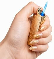 Genopfyldelig gas lighter i elegant metal design